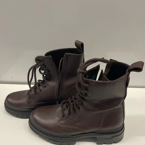 Steve Madden Brown Lace‑Up Combat Boots – Women’s Leather Boots - Picture 5 of 5